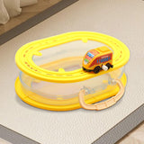 Rail Car Storage Box Portable Car Toy Organizer for Boys Girls Children Kids Yellow