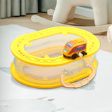 Rail Car Storage Box Portable Car Toy Organizer for Boys Girls Children Kids Yellow