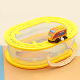 Rail Car Storage Box Portable Car Toy Organizer for Boys Girls Children Kids Yellow