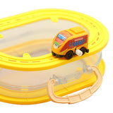 Rail Car Storage Box Portable Car Toy Organizer for Boys Girls Children Kids Yellow