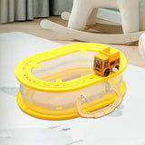 Rail Car Storage Box Portable Car Toy Organizer for Boys Girls Children Kids Engineering Car