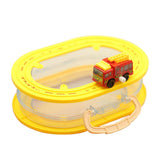 Rail Car Storage Box Portable Car Toy Organizer for Boys Girls Children Kids Red