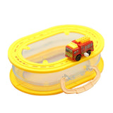 Rail Car Storage Box Portable Car Toy Organizer for Boys Girls Children Kids Red