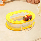 Rail Car Storage Box Portable Car Toy Organizer for Boys Girls Children Kids Red