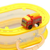 Rail Car Storage Box Portable Car Toy Organizer for Boys Girls Children Kids Red