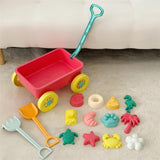 Kids Outdoor Toy Vehicle Holding Small Toy Beach Toys Vehicle Wagon Tool Toy pink