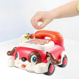 Baby Telephone Toy Game Parent Child Interactive Toy for Baby Boy Girls Kids rose red