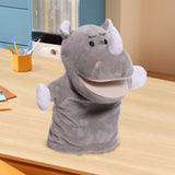 Animal Hand Puppet Sensory Toy Funny Practicing Education Toy Game Plush Toy Rhino