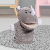 Animal Hand Puppet Sensory Toy Funny Practicing Education Toy Game Plush Toy Rhino