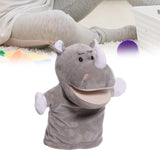 Animal Hand Puppet Sensory Toy Funny Practicing Education Toy Game Plush Toy Rhino