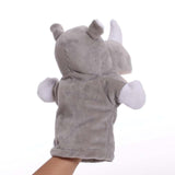 Animal Hand Puppet Sensory Toy Funny Practicing Education Toy Game Plush Toy Rhino