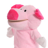 Animal Hand Puppet Sensory Toy Funny Practicing Education Toy Game Plush Toy Pink