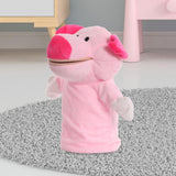 Animal Hand Puppet Sensory Toy Funny Practicing Education Toy Game Plush Toy Pink