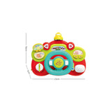 Electric Steering Wheel Toy Mini Pretend Play Driving Toy Kids Baby Toddlers red base