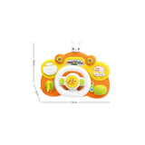 Electric Steering Wheel Toy Mini Pretend Play Driving Toy Kids Baby Toddlers orange base