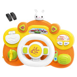 Electric Steering Wheel Toy Mini Pretend Play Driving Toy Kids Baby Toddlers orange base