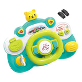 Electric Steering Wheel Toy Mini Pretend Play Driving Toy Kids Baby Toddlers green base