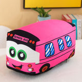 Plush School Bus Toy Bedtime Companions Cuddly Party Favors Cartoon for Kids 20cm