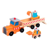 Wooden Car Transporter Toy Portable Wooden Truck for Kids Ages 3+ Boys Girls