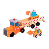 Wooden Car Transporter Toy Portable Wooden Truck for Kids Ages 3+ Boys Girls