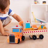 Wooden Car Transporter Toy Portable Wooden Truck for Kids Ages 3+ Boys Girls