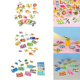 3D Cartoon Puzzles Preschool Smooth Surface Learn Activities Montessori Toys animal