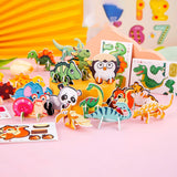 3D Cartoon Puzzles Preschool Smooth Surface Learn Activities Montessori Toys animal