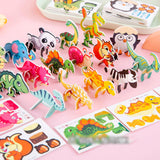 3D Cartoon Puzzles Preschool Smooth Surface Learn Activities Montessori Toys animal