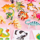 3D Cartoon Puzzles Preschool Smooth Surface Learn Activities Montessori Toys animal