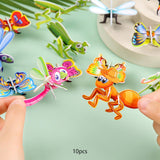 10 Pieces Craft DIY 3D Puzzle Learning Activities Montessori Toys for Babies Insect