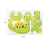 Maxbell 10 Pieces Craft DIY 3D Puzzle Learning Activities Montessori Toys for Babies Dinosaur