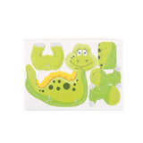 Maxbell 10 Pieces Craft DIY 3D Puzzle Learning Activities Montessori Toys for Babies Dinosaur