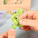 Maxbell 10 Pieces Craft DIY 3D Puzzle Learning Activities Montessori Toys for Babies Dinosaur