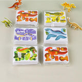 Maxbell 10 Pieces Craft DIY 3D Puzzle Learning Activities Montessori Toys for Babies Dinosaur
