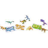 Maxbell 10 Pieces Craft DIY 3D Puzzle Learning Activities Montessori Toys for Babies Dinosaur