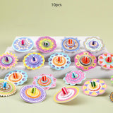 Maxbell 10 Pieces Craft DIY 3D Puzzle Learning Activities Montessori Toys for Babies Gyro