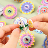 Maxbell 10 Pieces Craft DIY 3D Puzzle Learning Activities Montessori Toys for Babies Gyro