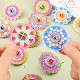 Maxbell 10 Pieces Craft DIY 3D Puzzle Learning Activities Montessori Toys for Babies Gyro