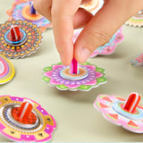 Maxbell 10 Pieces Craft DIY 3D Puzzle Learning Activities Montessori Toys for Babies Gyro