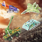 10 Pieces Craft DIY 3D Puzzle Learning Activities Montessori Toys for Babies Aircraft Tanks