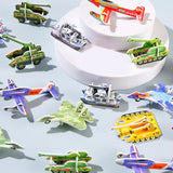 10 Pieces Craft DIY 3D Puzzle Learning Activities Montessori Toys for Babies Aircraft Tanks