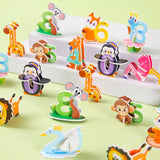 10 Pieces Craft DIY 3D Puzzle Learning Activities Montessori Toys for Babies Number