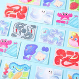 10 Pieces Craft DIY 3D Puzzle Learning Activities Montessori Toys for Babies Underwater World