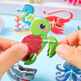 10 Pieces Craft DIY 3D Puzzle Learning Activities Montessori Toys for Babies Underwater World