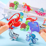 10 Pieces Craft DIY 3D Puzzle Learning Activities Montessori Toys for Babies Underwater World