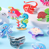 10 Pieces Craft DIY 3D Puzzle Learning Activities Montessori Toys for Babies Underwater World