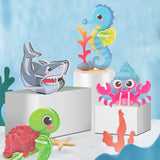 10 Pieces Craft DIY 3D Puzzle Learning Activities Montessori Toys for Babies Underwater World