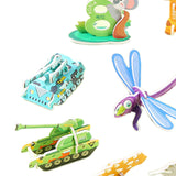 Maxbell 10 Pieces Craft DIY 3D Puzzle Learning Activities Montessori Toys for Babies Mix