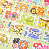 Maxbell 10 Pieces Craft DIY 3D Puzzle Learning Activities Montessori Toys for Babies Mix