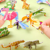 Maxbell 10 Pieces Craft DIY 3D Puzzle Learning Activities Montessori Toys for Babies Mix